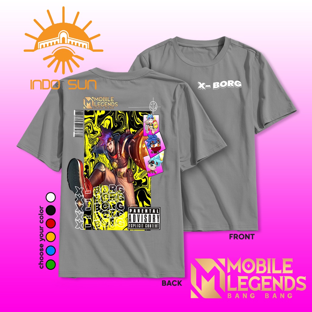 KAOS MOBILE LEGENDS HERO X BORG - KAOS MOBILE LEGENDS TERBARU - KAOS MOBILE LEGENDS KEREN - TSHIRT M