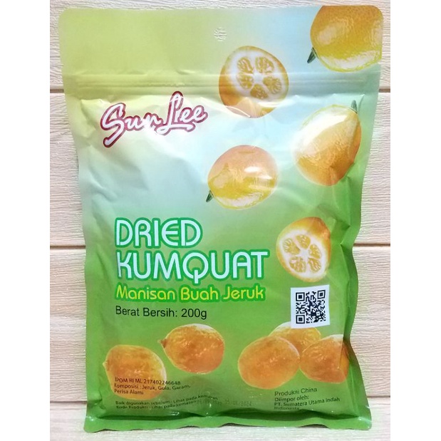 ✔MURAH Sunlee Manisan Buah Jeruk Kimkit 200gr / Dried Kumquat / Manisan Import