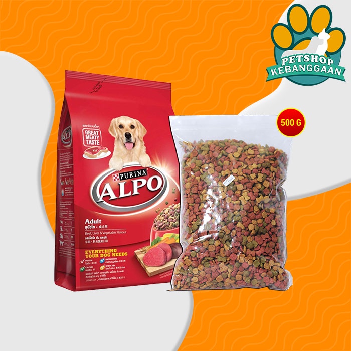 Alpo Makanan Kering Anjing Dog Food Dry food Repacking 500 Gram