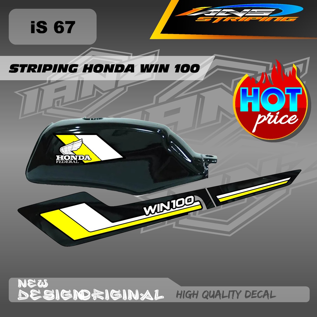 STRIPING STIKER HONDA WIN 100 HOLOGRAM / STIKER HONDA WIN 100 STANDART / LASER CROM IS67