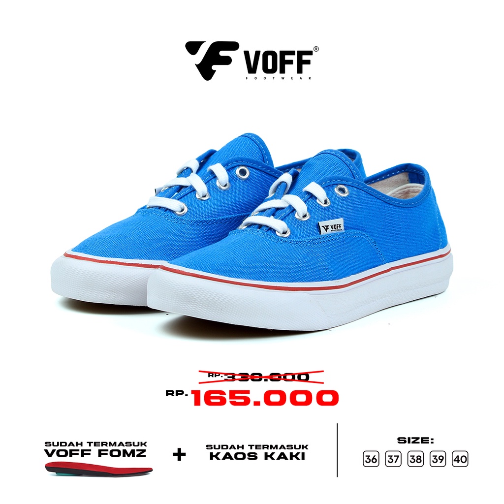 Voff - Sepatu Sneakers Pria Wanita Authentic Light Blue