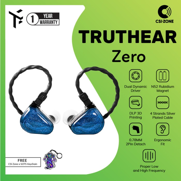 Truthear X Crinacle Zero Dual Dynamic Driver In Ear Monitor Earphone