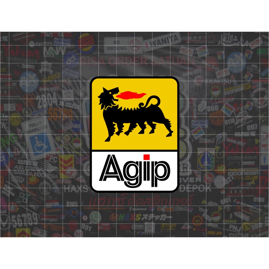 Cutting Sticker Agip Ukuran 5 Cm Untuk Motor Mobil