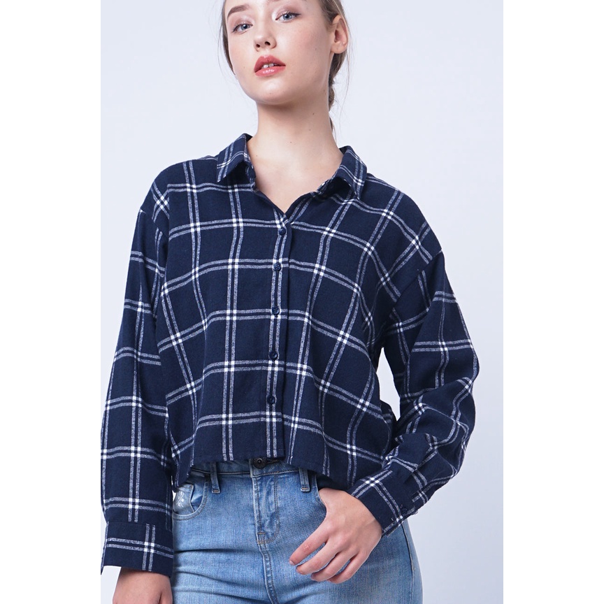 Logo Jeans - Kemeja Wanita Flanel Lilia 24859L5NW