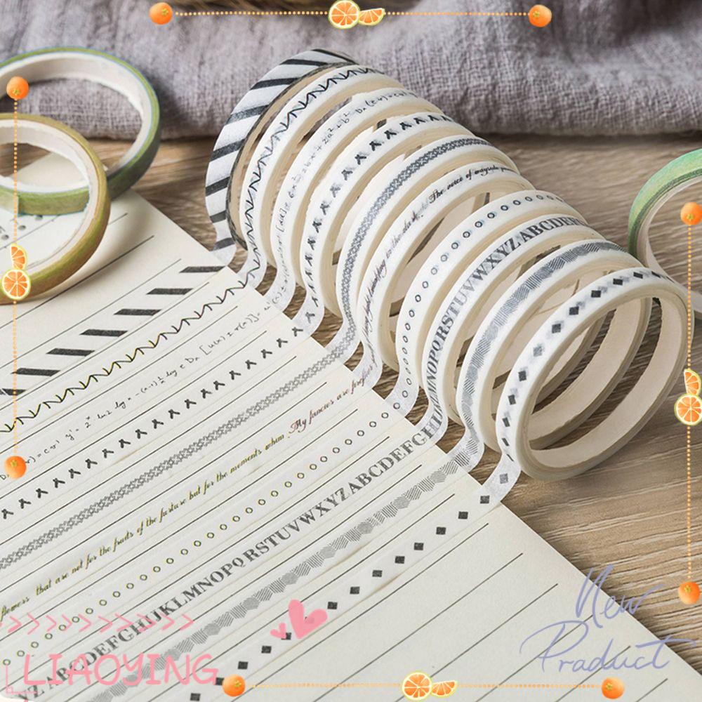 Ly 10roll Masking Tape DIY Kerajinan Scrapbooking Colorful Planner Diary Stiker