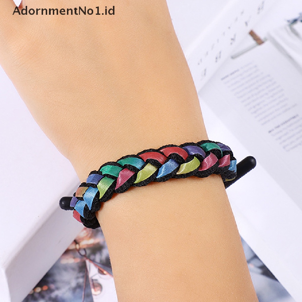 [AdornmentNo1] Gelang Singa Kecil Reflektif Horam Fashion Pasangan Gelang Hitam Dan Putih [ID]