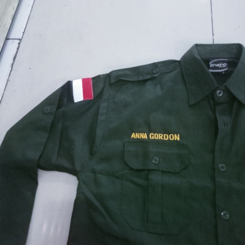 kemeja BPN Kementerian Agraria seragam BPN Kementerian Agraria Baju BPN agraria hijau Army lengan pa