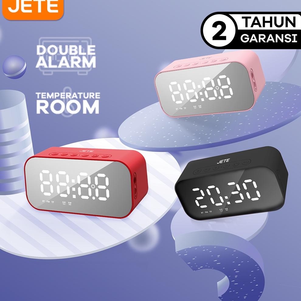 Speaker Bluetooth Portable Alarm & Clock JETE S2 - Garansi 2 Tahun "KBR.07Ja23y"