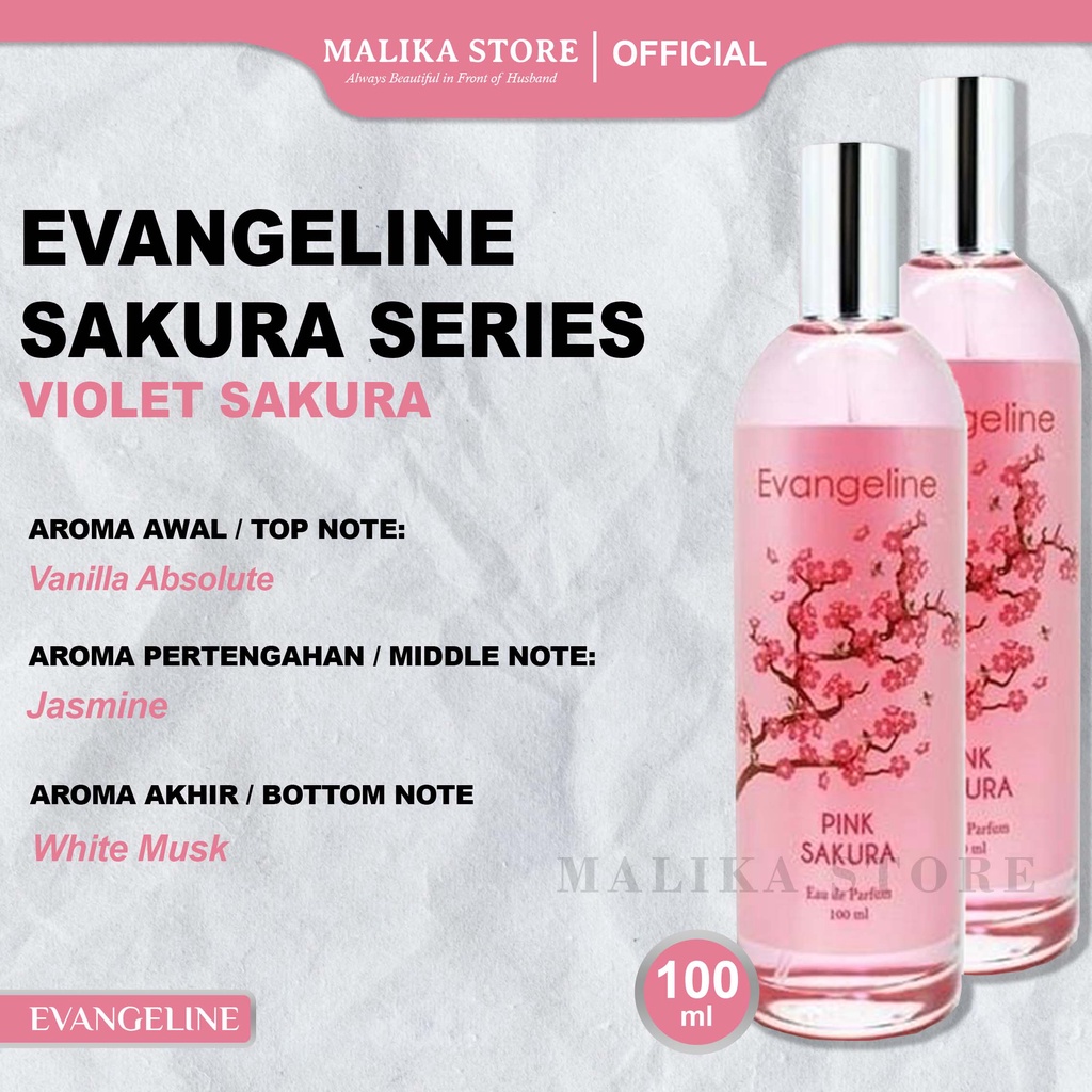 Evangeline Parfum Sakura Edp Lama Pria Eau De Wanita Series Tahan Sakura By Minyak Batik Mist White 
