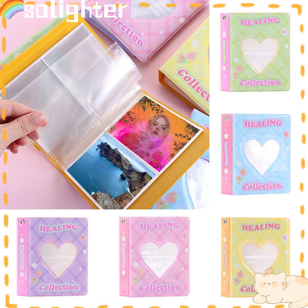 Album Foto SOLIGHTER Mini Cards Collect Hollowed Heart Kawaii Photocard Holder