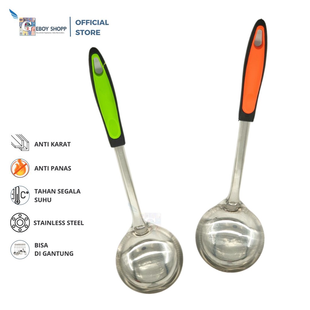 Sendok Sup / Centong / Irus Stainless Steel 2 Warna