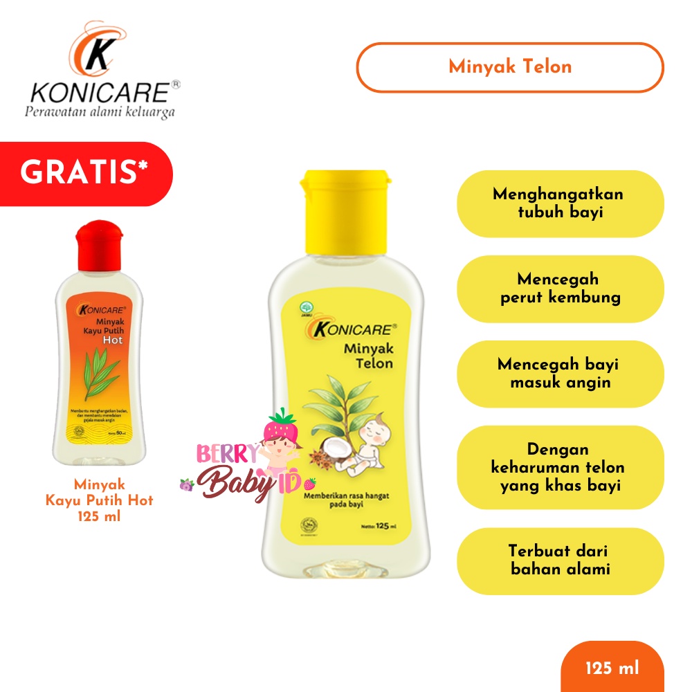 Konicare Minyak Telon Bayi Anak Hangat &amp; Pereda Perut Kembung 125 Ml Berry Mart