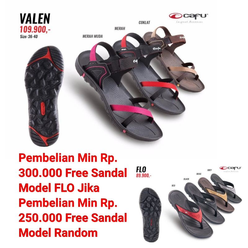 Sandal Tali Wanita Cafu Model VALEN Sendal Tali Cewek Cafu