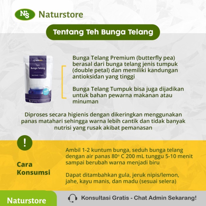 

Terlaris ✨ -Teh Biru Bunga Telang Kering Butterfly Pea Premium Herbal Organik 50gr- 2.1.23