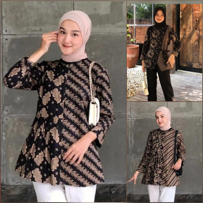 Blouse Batik Wanita Liris Daun