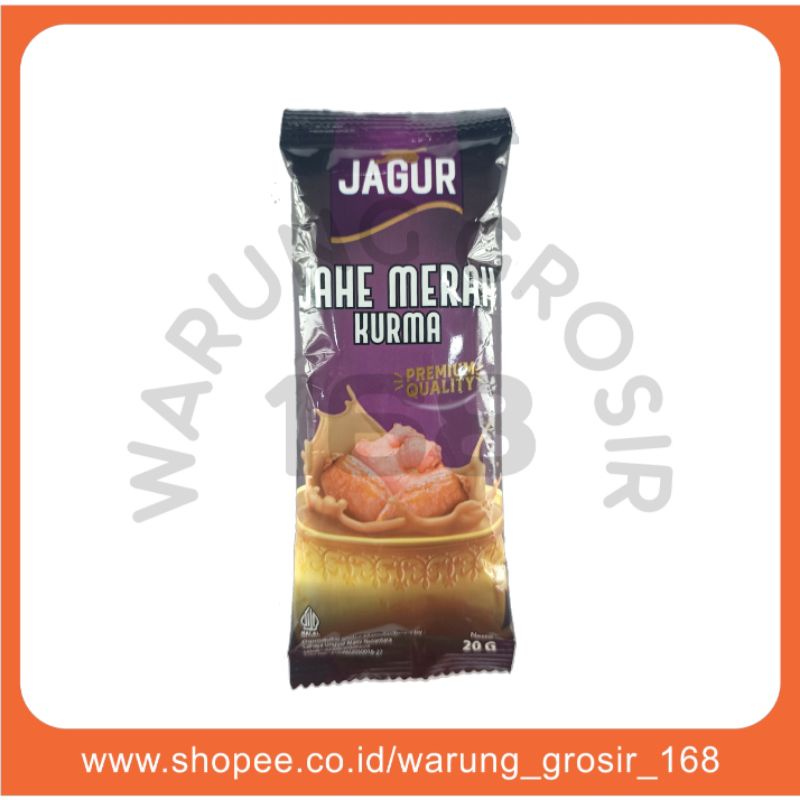 

Jagur Jahe Merah Kurma Minuman Herbal Yang Menyegarkan 20 gram Renceng