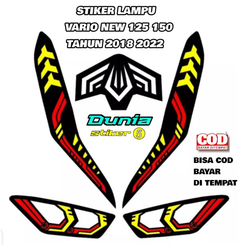 STIKER LAMPU ALIS VARIO NEW 125 150 TAHUN 2018 2022