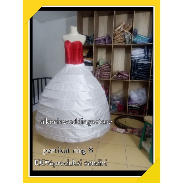 Peticoat/ Pertikut Pengembang Gaun Ring 8 Petikot Rok Dalam Pengembang Gaun