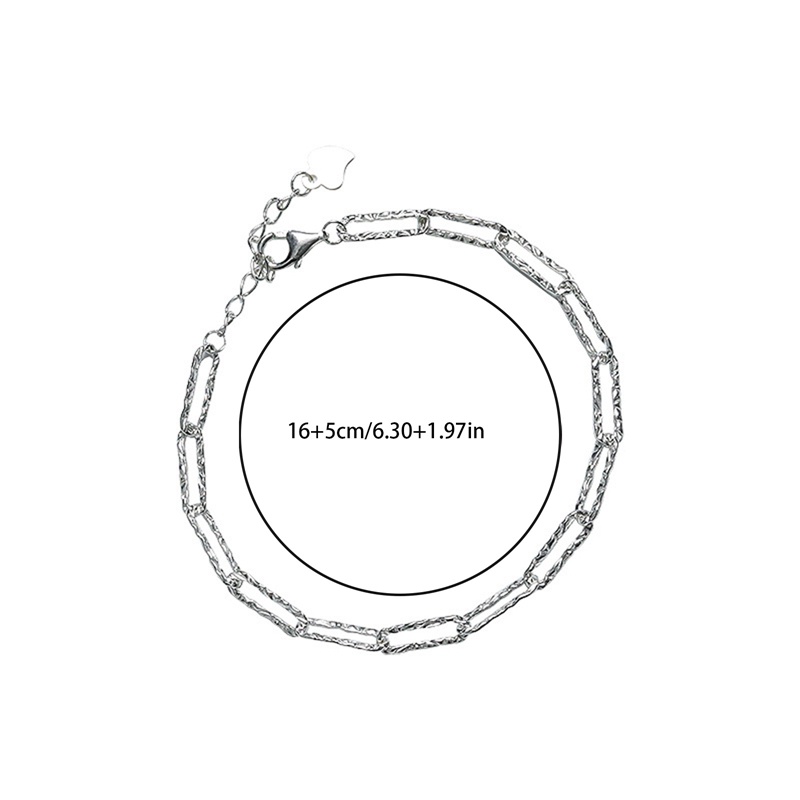 Mode Baru Warna Perak Double Layer Gelang Berkilau Indah Sederhana Wanita Gelang Aksesoris Perhiasan Halus