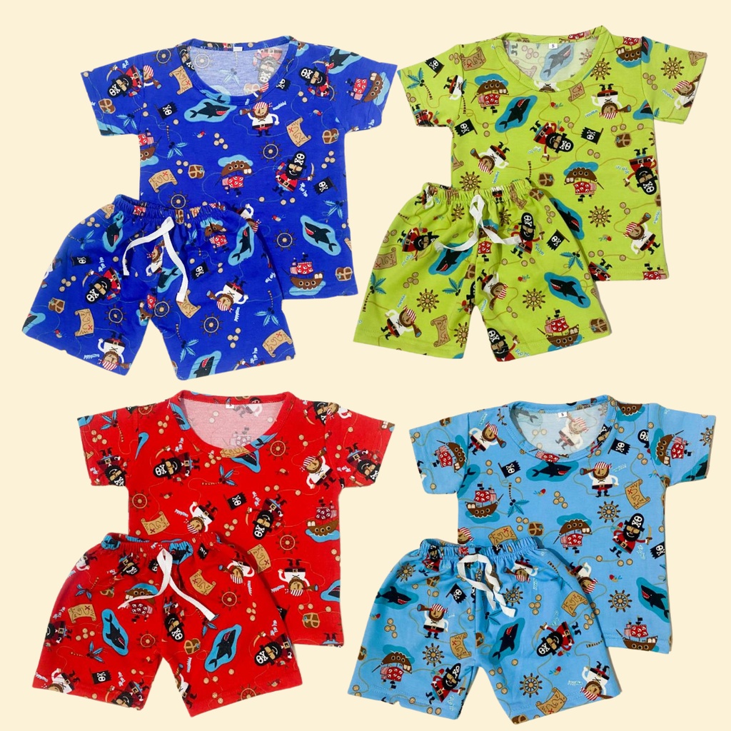 BabynKids - SETELAN ANAK FULL PRINTING / SET BAJU ANAK COWOK / CEWEK BAJAK LAUT