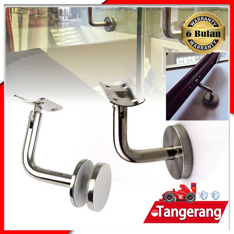 Bracket Handrail Stainless Tembok Adjustable Flexible 60x60 Mm Railing Tangga