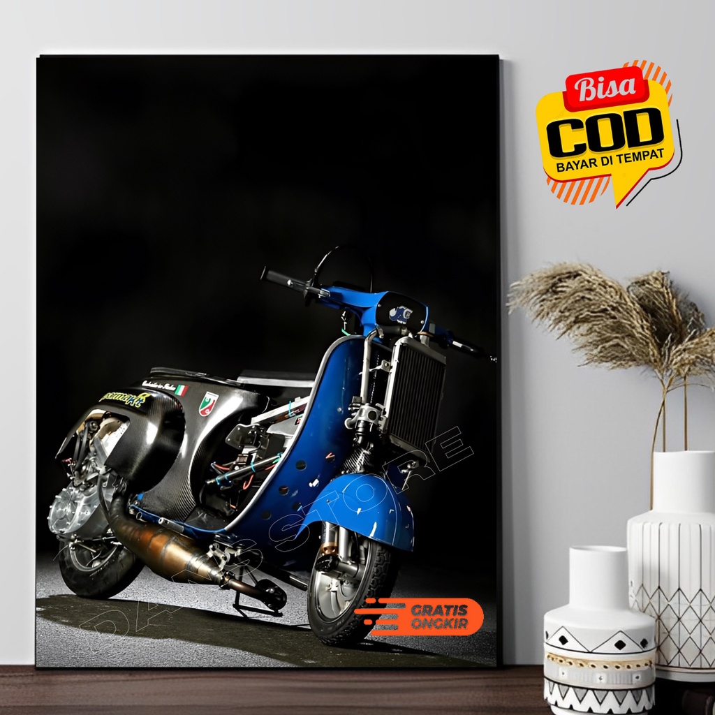 Poster Vespa Jadul Antik Hiasan Dinding Aesthetic V3740