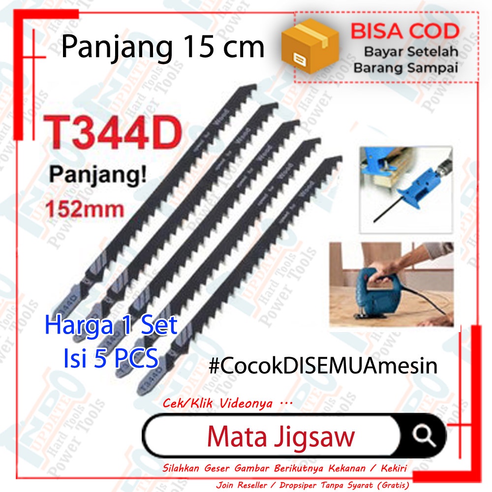 Jual Mata Gergaji Jigsaw Potong Triplek Belah Kayu Papan Balok Anti Karat Jigsau Jekso Recipro