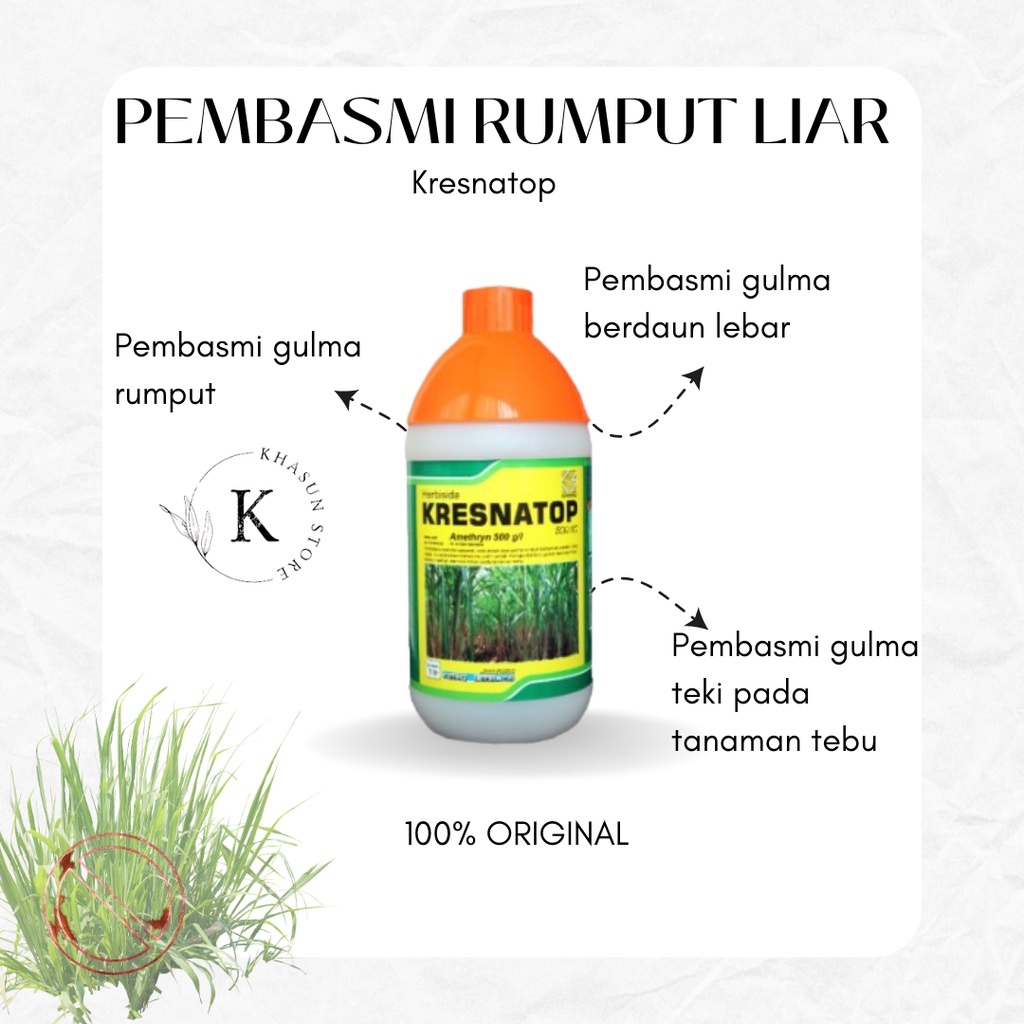 KRESNATOP 500SC 1 LITER untuk rumput - herbisida sistemik untuk tebu