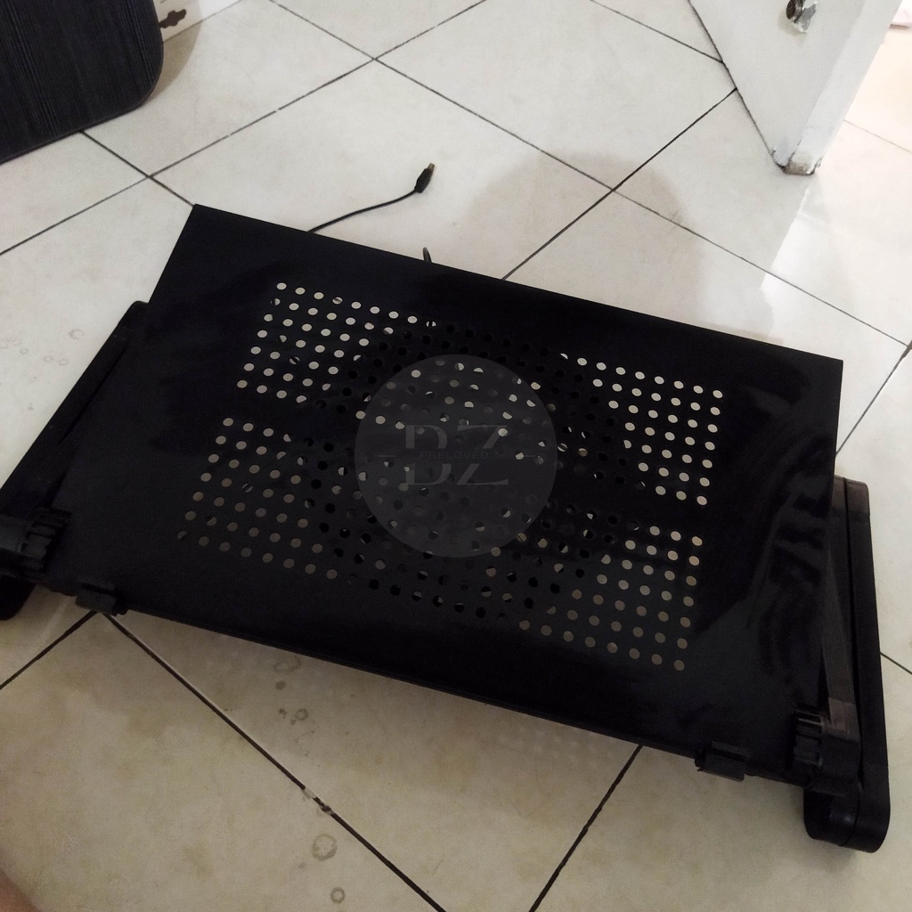Meja Laptop Portabel + COOLER FAN + Mousepad Kipas Laptop BEKAS SECOND