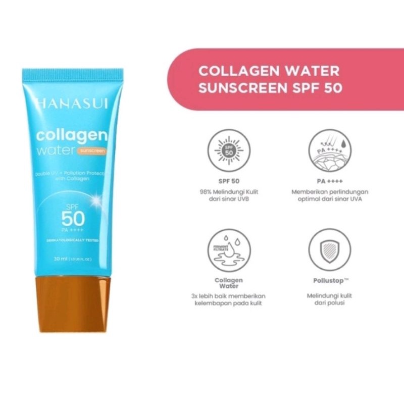 Hanasui collagen water sunscreen spf 50pa++++ | Spf 30 PA+++ | Hanasui Sunscreen