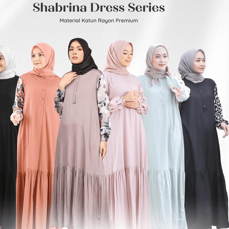 Terlaris Gamis Homey Dress Dewasa Shabrina Series By Dian Hijab - Bahan Katun Rayon Premium Gamis Te