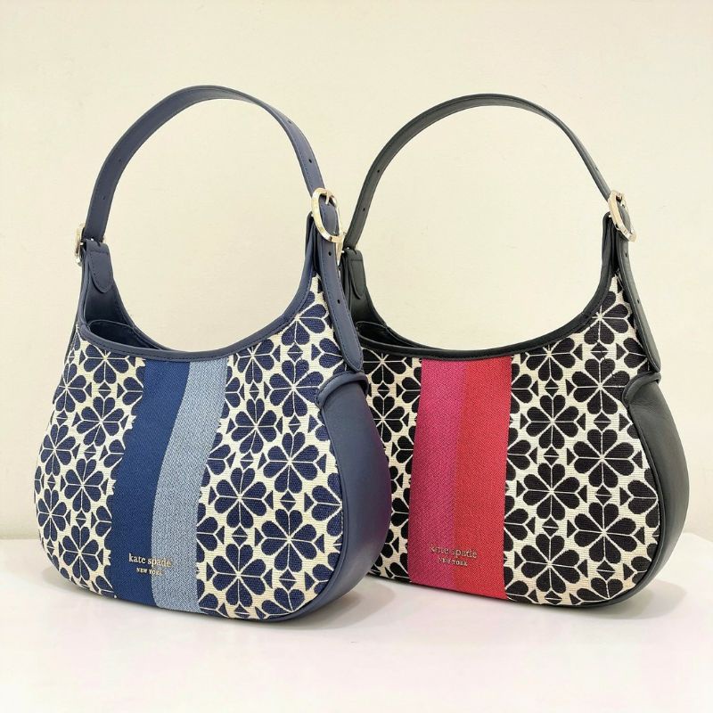 Tas Wanita Branded KS Flower Jacquard Stripe Penny Hobo Bag 100% Original