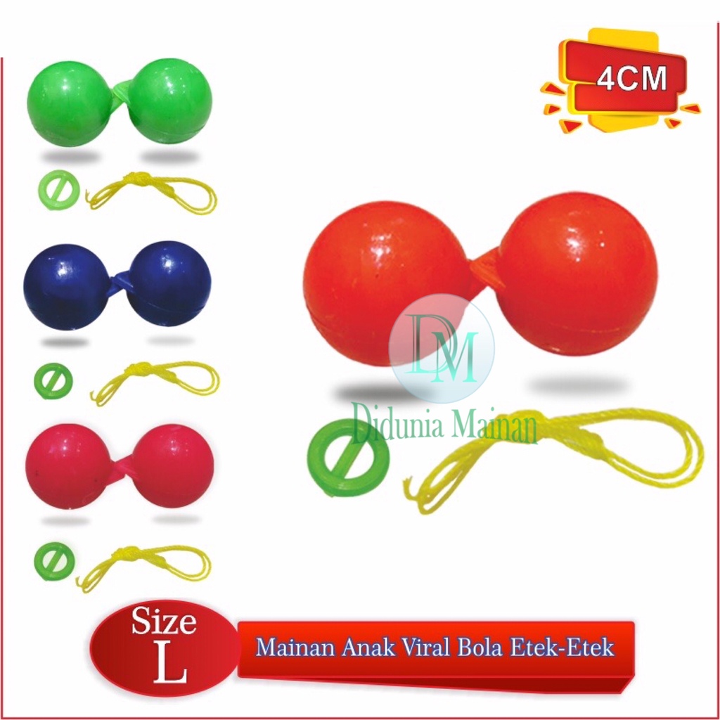 Mainan jadul anak lato lato tek tek bola etek etek latto latto warna warni clackers ball