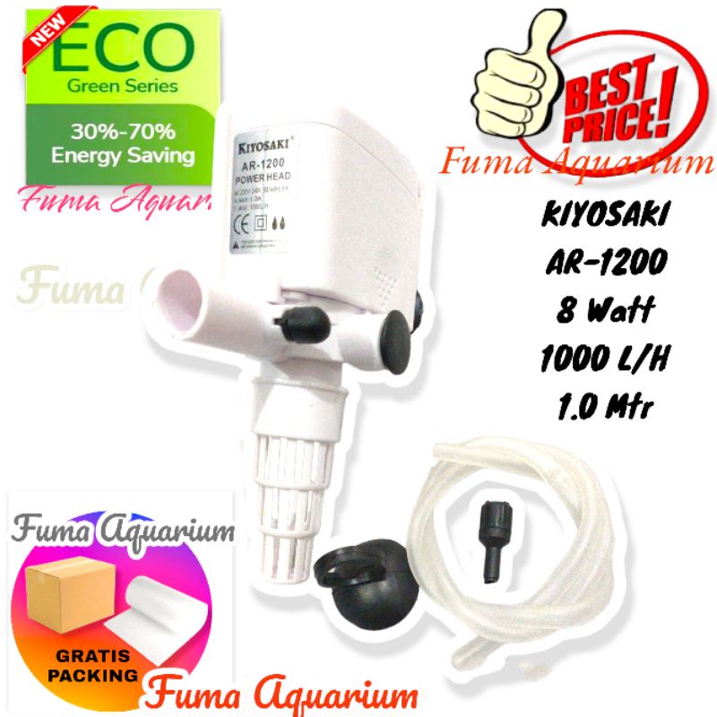 Pompa Celup Mesin Filter KIYOSAKI 1200 AR-1200 Aquarium power head Aquascape Submersible Pump