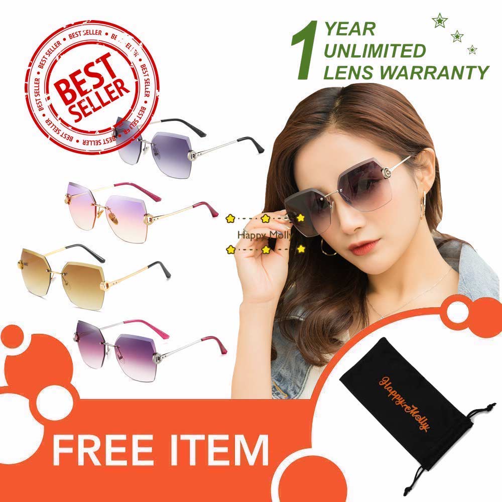 Kacamata UV400 - Anti Radiasi - Sunglasses Wanita Korea - HM8148 ( Group ) FREE Sarung