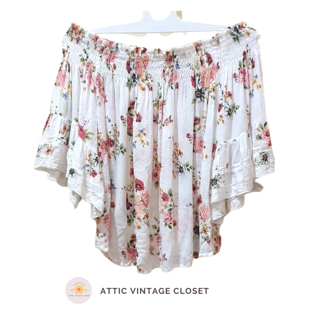 BERSHKA Floral Sabrina Look