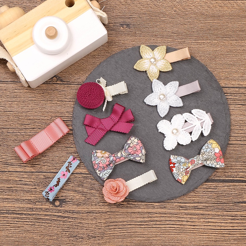 KOREAN STYLES CUTE FLOWER RIBBON HAIRPIN JEPIT RAMBUT ANAK BAYI JAPANESE BUNGA PITA SIMPUL BOW KNOT SOFT PASTEL COLOR GIRL PEARL AKSESORIS PEREMPUAN CEWEK KAIN LACE RENDA
