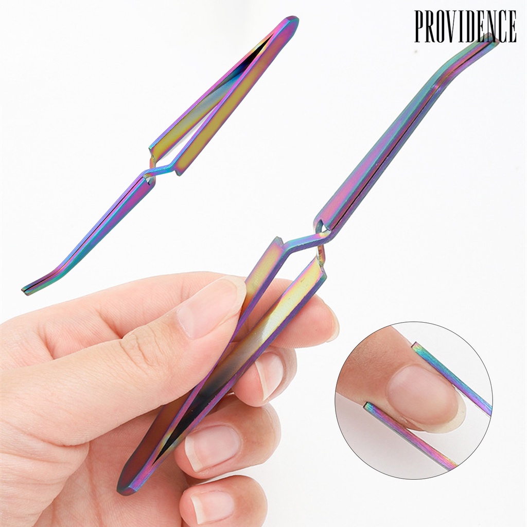 Providence Nail Art Sculpting Klip Non-deformable Tahan Korosi Cross-Desain Multi-Fungsi Stainless Steel Kuku Membentuk Kurva Pinset Alat Kuku