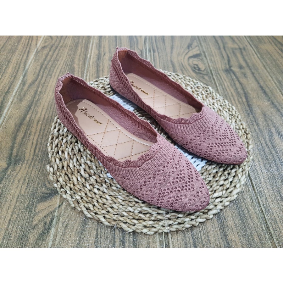 SALLSA_SICI/sepatu balet rajut wanita import berkualitas sol karet anti licin/100%real pic (COD)freeongkir