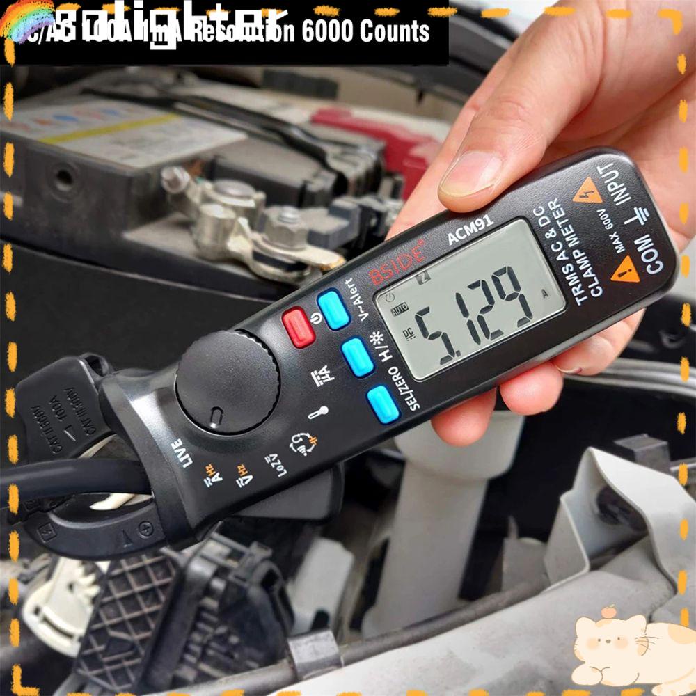 Solighter Digital Clamp Meter Perbaikan Mobil Arus Volt Temp Kapasitor Ohm Hz Tester DC AC Ammeter