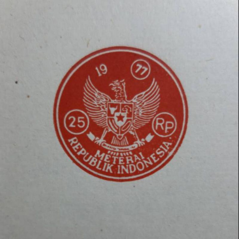 

Kertas Segel Asli Tahun 1977 Double