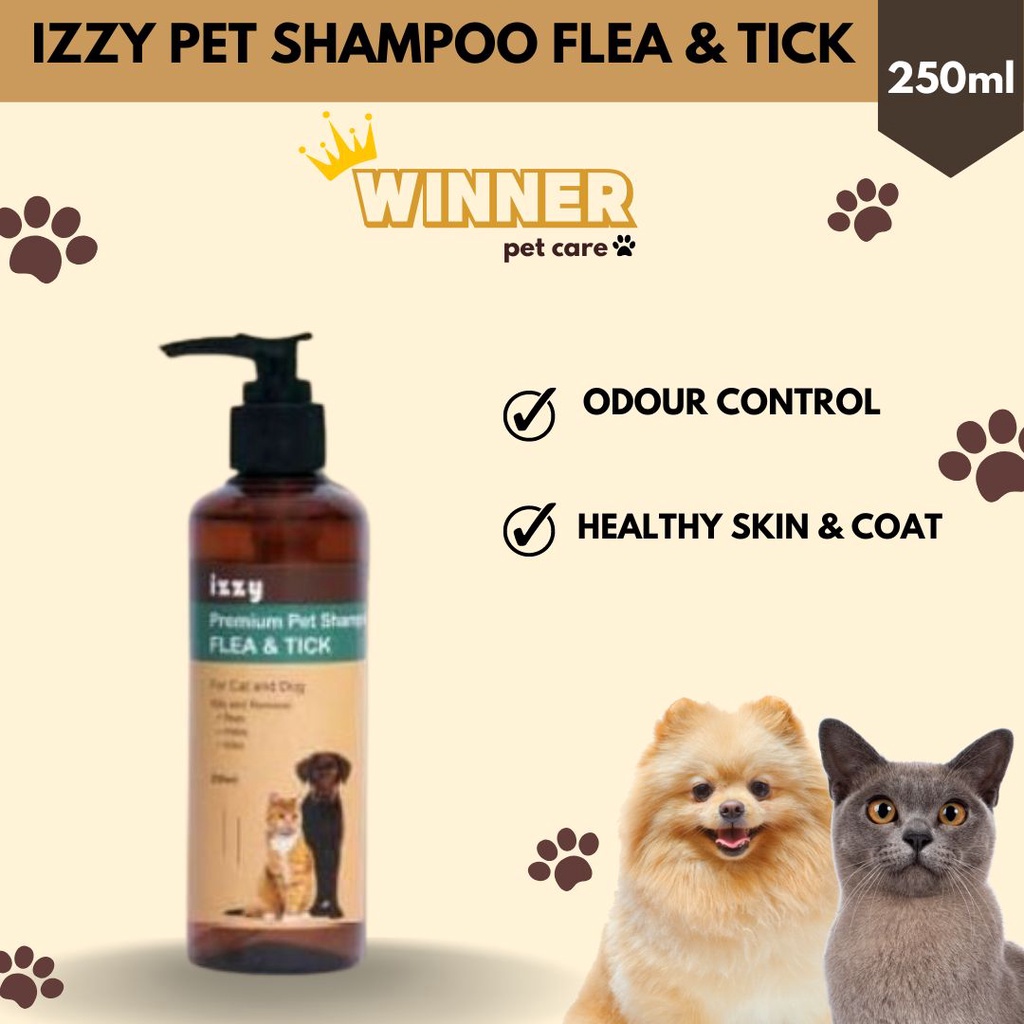 Izzy Premium Pet Shampoo Flea and Tick 250ml