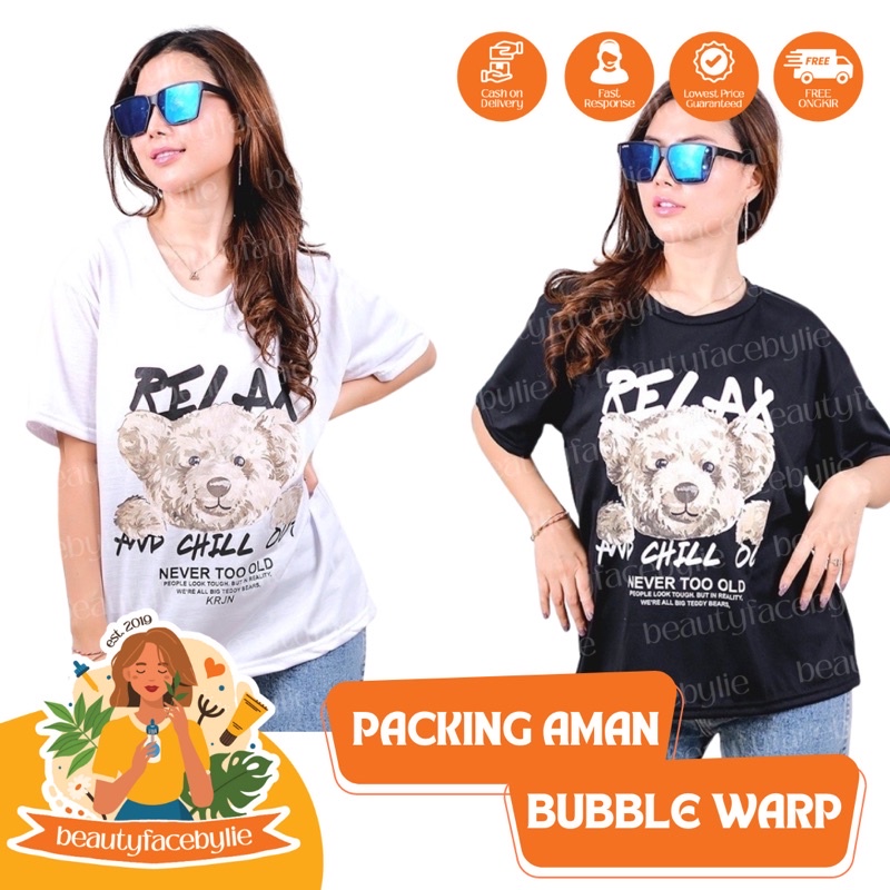 Kaos Oversize Pria Wanita Tshirt RELAX