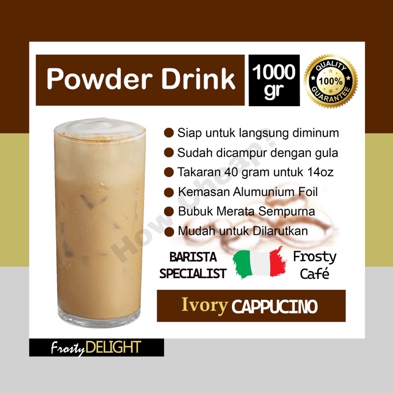 

Cappucino Bubuk 1kg Bubble Drink [Ready to Drink] #009