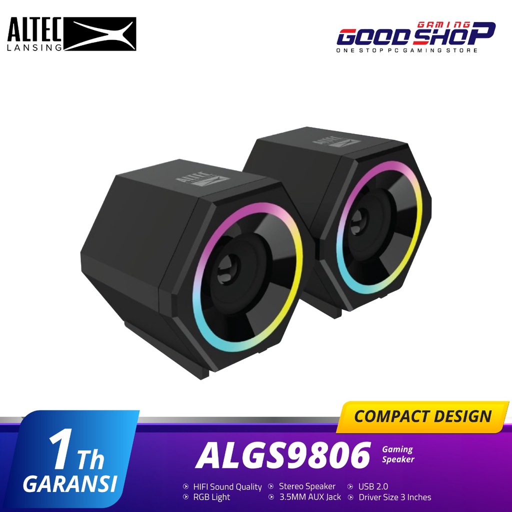 Altec Lansing ALGS9806 RGB 2.0 Channel Speaker