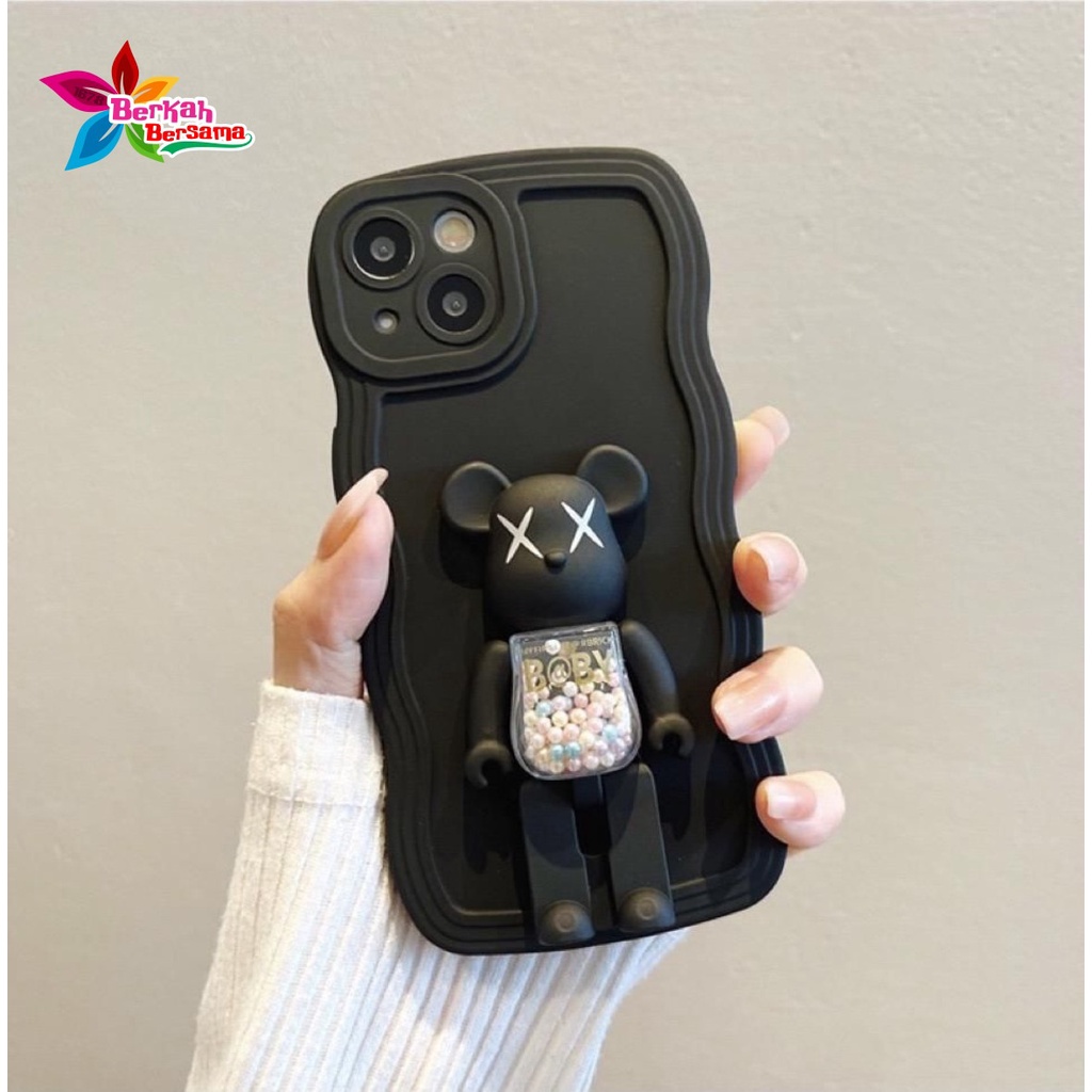 BK SOFTCASE SILIKON WAVE WAVY GELOMBANG WARNA STAND 3D KARAKTER FOR IPHONE 7 8 SE 2020 7+ 8+ X XS XR XS MAX BB7519