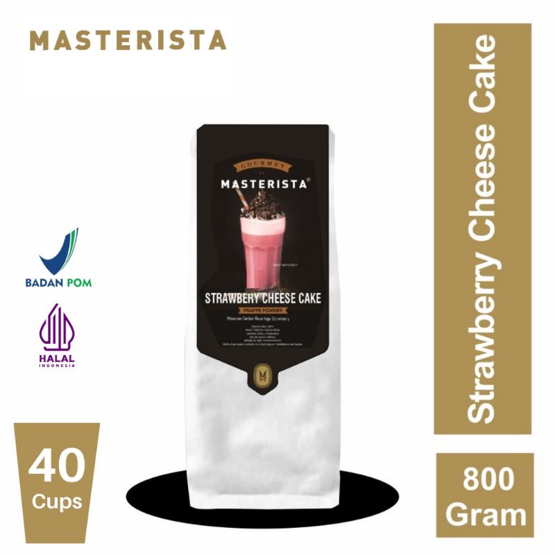

Masterista powder drink strawberry cheese cake/ bubuk minuman rasa strawberry cheesecake