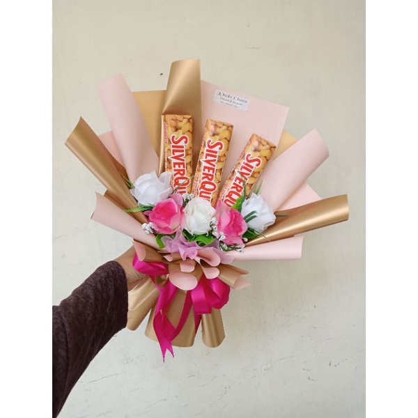 Buket Valentine buket Silverqueen besar Bucket Bouquet