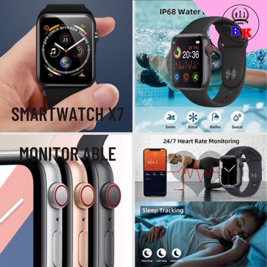 Trend Smart Watch X7 Monitor Detak Jantung IWO Jam Tangan Pria Digital Layar Sentuh Bluetooth
