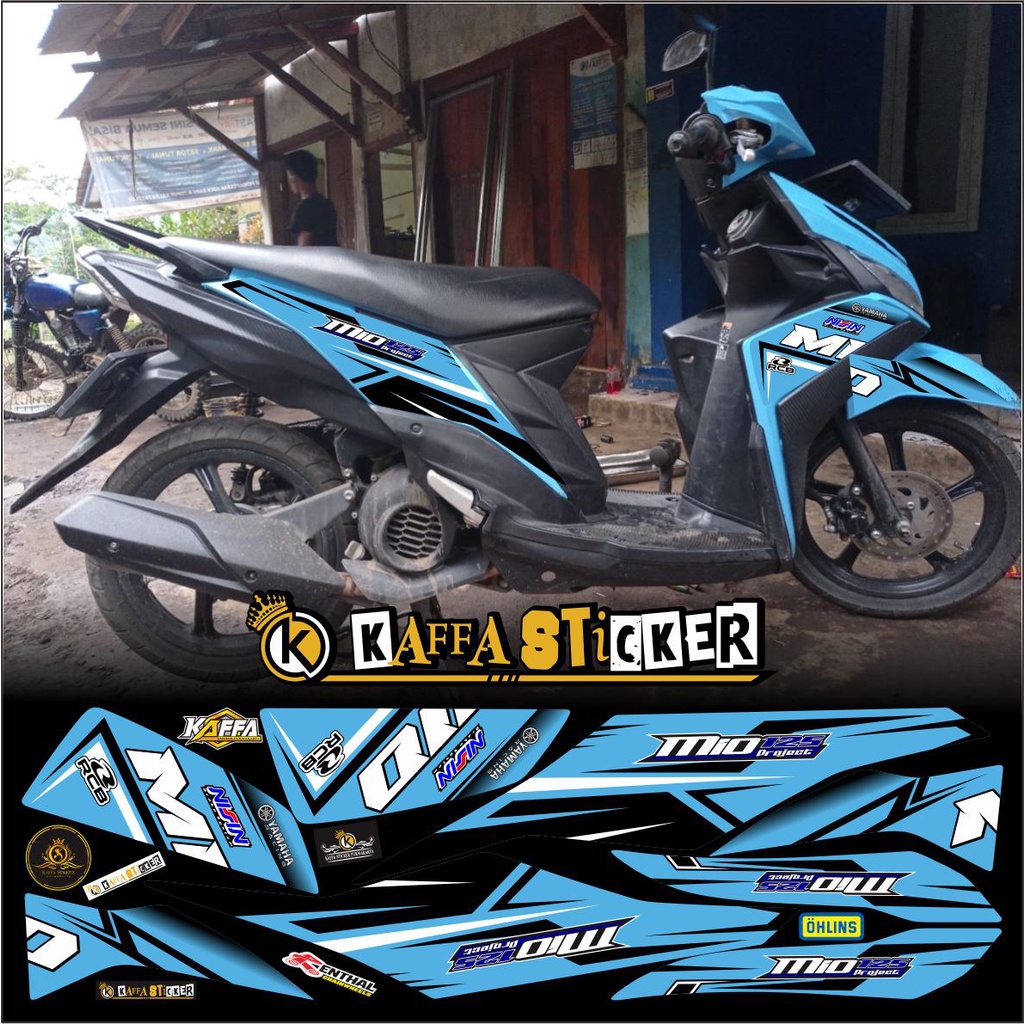 Stiker Striping MIO M3 Variasi Desain Racing List Telur Asin
